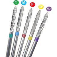 Professional Flame Carbide Nail Drill Bit – Rocket Shape Tungsten Bit for Cuticle Work, Nail Cleaning & Detail Prep