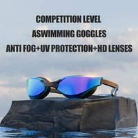 JSJM Professional Adult Anti-Fog Swimming Goggles Men Women With HD Wide-Angle Lens Waterproof Adjustable Silicone Swim Glasses