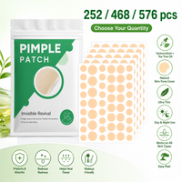 252/468/576pcs Nude Hydrocolloid Pimple Patches, Invisible Round Spot Cover Stickers for Face Care