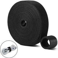 1m 3m 5m/Roll Fastening Tape Cable Ties Reusable Hook Loop Straps Double Side Hook Roll Wires Cords Management Organizer Straps
