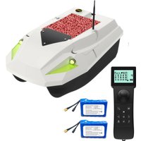 12V RC Fishing Bait Boat for Carp Fishing with GPS Auto Return, 3-Speed Gear, 2x15600mAh Batteries, GPS Points