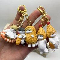 Mufosand Fried Shrimp Shark Cat Keychain Blind Box Backpack Pendant Collectible Pvc Action Figure Trendy Toys Festival Gifts