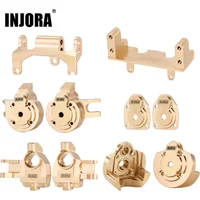 INJORA Brass Counterweight Portal Cover Steering Knuckle Servo Stand Link Mount for 1/18 Axial UTB18 Capra Buggy Upgrade Parts