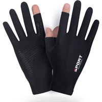 AliExpress NONE Ice Silk Halffinger Cycling Gloves for Men and Women Outdoor Sports Fitness Driving Fishing Highelastic Comfortable