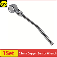 7/8" 22mm O2 Oxygen Sensor Wrench with Contour Handle and Flexible Head, Universal Automotive Maintenance Socket Spanner Tool