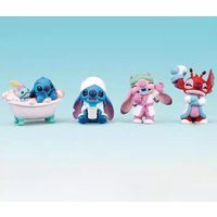 Stitch Nighttime Bath Relax Time Series Blind Box Ornament Kawaii Room Decoration Cartoon Toy Model Surprise Festival Gift