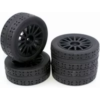 4pcs 70mm Tires Wheels 12mm Hex Rally Off-Road Tyres for 1/10 MJX 10304 XV02 Tamiya TT01 Hpi KYOSHO Sakura YOKOMO RC Car