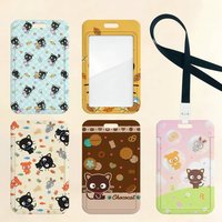 Cartoon C-Chococat Cute Card Holder Cardcase Bus Subway Work Permit Student Lanyard Neck Straps Badge Holder Door Card