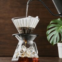 IKAPE Reusable Unbleached V-Shaped Coffee Filter Paper 100pcs - Eco-Friendly Pour Over Filter Papers for Dripper