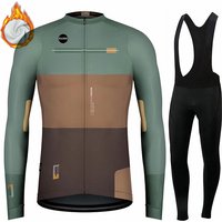 AliExpress RGOBIK Rgobik Winter Thermal Fleece Cycling Jersey Set Men Mtb Clothing Man Uniform Bicycle Clothes Complete Tricuta Bib Maillot Set