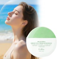SPF50 Green Tea Sunscreen Gel Refreshing Not Greasy Long Lasting UV Isolation Face Body Sunscreen for Daily Use