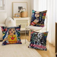 Pop Street Art Graffiti Music Pillowcase toon Gift Cushion Cover Bedroom Home Sofa Chair Seat Decor pillow case