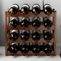 Stojak na wino, regał ekspozycyjny, bambusowy stojak na butelki wina, mały, prosty, ekonomiczny, małe ozdoby, szafka na wino, przechowywanie w kratkę.