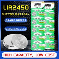 LIR2450 3.6V Rechargeable Button lithium Battery Coin Cell 3.7V for Car Key Watch Remote Control wireless switch Replace CR2450