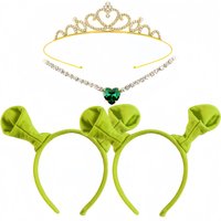 Śliczny zielony potwór Shrek Antena na uszy Opaska do włosów Tkanina do mycia twarzy Klips do włosów Nakrycia głowy Kreskówka zwierzęca opaska potwora Impreza świąteczna