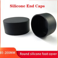 Black/White Silicone Rubber Caps Protection Sheath Gasket Round End Caps Foot Cover Rubber Female Caps Tube Insert Stoppers 90mm