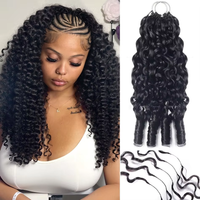 100% Human Hair Burmese Curly Crochet Small Spirals Extensions Pixie Curls Hair Pre Separated Knotless Miracle Knot Braids