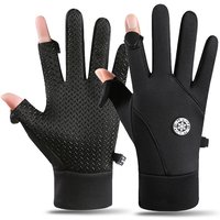 AliExpress NONE Cycling Gloves Autumn Winter Warm Men Outdoor Hiking Gloves Driving Touchscreen Anti-Slip Motorcycle Water-Repellent Gloves