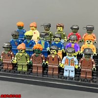 2026 new zombie building blocks Zombie mini humanoid doll cartoon war figures fun educational children's gifts