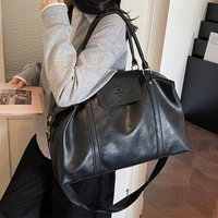Large Capacity Retro Patent Leather Crossbody Bag Glossy PU with Zipper Adjustable Strap Shoulder Bag for Daily Commute