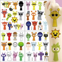 Sprunki Series Sticker Waterproof Cute Raddy Arm Temporary Tattoos Cartoon Body Art DIY Decoration Fake Tatoo Birthday Gift