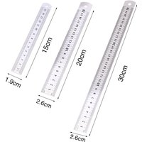 3Pcs/Set 15cm/20cm/30cm Metal Stainless Steel Angle Ruler For Engineering School Office Square Measure Goniometro Level Tool