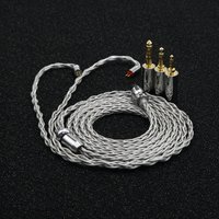 XINHS 8 Cores Graphene Upgrade Modular Cable LITZ Structure Single Crystal Copper Plated Silver Earphone Line