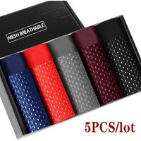 5 Teile/los Mesh Loch Herren Unterwäsche Boxer Männer Boxer Unterwäsche männer Boxer für Männer Unterwäsche Boxer Shorts Männer Boxer Männer Pantis