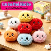 In Stock Kawaii Dumpling Squishy Plush Keychain Blind Box Soft Stress Relief Fidget Toy Bag Charm Gift For Kids Girls Women Teen