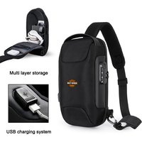 Luxry Multifunction Chest Bags Shoulder Messenger Bag with USB Charging Port Car Key Bag For Harley Davidson Styling Accessories