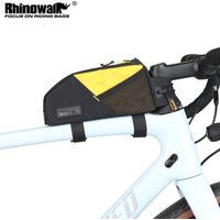 Rhinowalk Bike Top Tube Bag Water-Resistant Bicycle Frame Pack Screw Or Strap Fixing Cycling Bikepacking Fit For Mtb&Road Bike