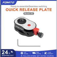 FOMITO Mini Quick Release Plate Camera Cage Mount Adapter With 1/4 Screw for Cameras Video Monitor Magic Arm Flash Bracket