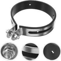 Exhaust Clamp 110-115Mm Adjustable Butt Joint Band Clamp For Motorcycle Exhaust Pipe Durable Sleeve Coupler U Bolt Muffer