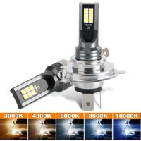 2Pcs LED Car Headlight H4 H7 H11 H3 H8 H9 H16JP H1 9005 9006 Fog Light Bulbs Auto Driving Running Lamps 6500K 12V 24V White
