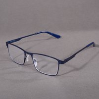 May Flower Oversize Metal Reading Glasses For Men Prescription Eyewear Blue Light Blocking Business Square Eyeglasses Frame+75