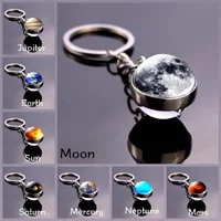 Glow In The Dark Key Chain Planet Key Ring Jupiter Keychain Women Men Bag Pendents Car Key Accessories Gifts