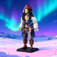 724pcs MOC Captain Jack Sparrow Figurine Disneieny Pirates The Caribbean Model Building Blocks Construction Festival Gift Toys