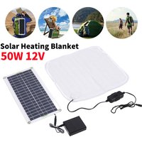 50W 12V Mono-Polycrystalline Silicon Solar Electric Blanket Pet Heating Pad Heater With Energy Storage Box For Outdoor Car