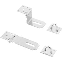 Sliver Stainless Steel Door Hasp Metal Latch Lock Closure for Furniture Cabinet Drawer and Room Wooden Doors Security Padlock