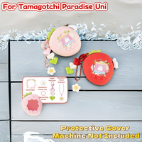 For Tamagotchi Paradise Uni Silicone Protective Cover Cute Red Pink Strawberry Decorative Cover Knob Cover with Panel Paper