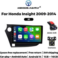 Autoradio Android 14 CarPlay Auto pour Honda Insight 2009-2014 CarPlay Auto FM USB BT WiFi lecteur multimédia Autoradio stéréo