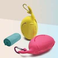 Quick Drying Cooling Ice Towel for Outdoor Portable Cute Bag Fitness Cool Towel with Buckle Microfiber Sports Cold Towel