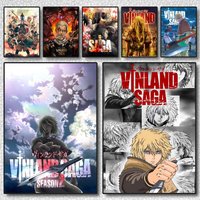 Vinland Saga Anime Manga Poster Self-adhesive Art Waterproof Sticker Coffee House Dorm Room Wall Decor