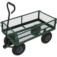 Heavy Duty Metal Gardening Trolley Green Trailer Cart