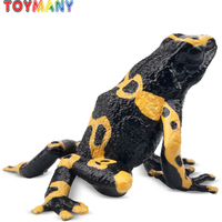 Toymany Yellow-banded Dart Frog Reptile Realm Animal Model Toy Mini Figures Dolls Action Figurines Toys Children Gift