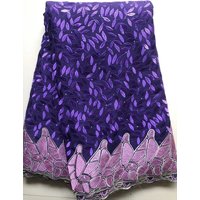 African Cotton Lace Fabric 2024 New Arrivals 5Yards Nigeiran Swiss Voile Lace with Stones for Sewing Women Wedding Party Dresses
