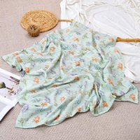 Elinfant 1PC Muslin Swaddle Blankets Crepe Cloth 100% Cotton Newborn Swaddle Wrap Soft Cozy Bath Towel Swaddle Blankets