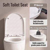 Soft Toilet Seat U-shape Slow Close Automatic Easy to Clean High Quality White One Click Disassembly Toilet Lid WC Accessories
