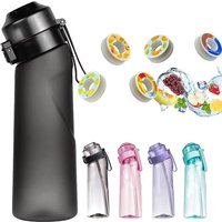 1pc 22oz Portable Sports Water Bottle With 5 Flavour Pods Scented Leakproof Water Bottle With Straw For Gym Outdoor Activities