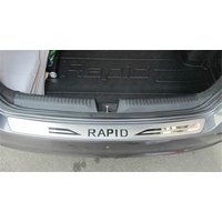 Car accessories stainless steel Rear Bumper Protector Sill Trunk Tread Plate Trim For 2013 -2018 Skoda Rapid Car styling